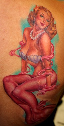 Tattoos - Pin Up tattoos - Melanie's Mermaid